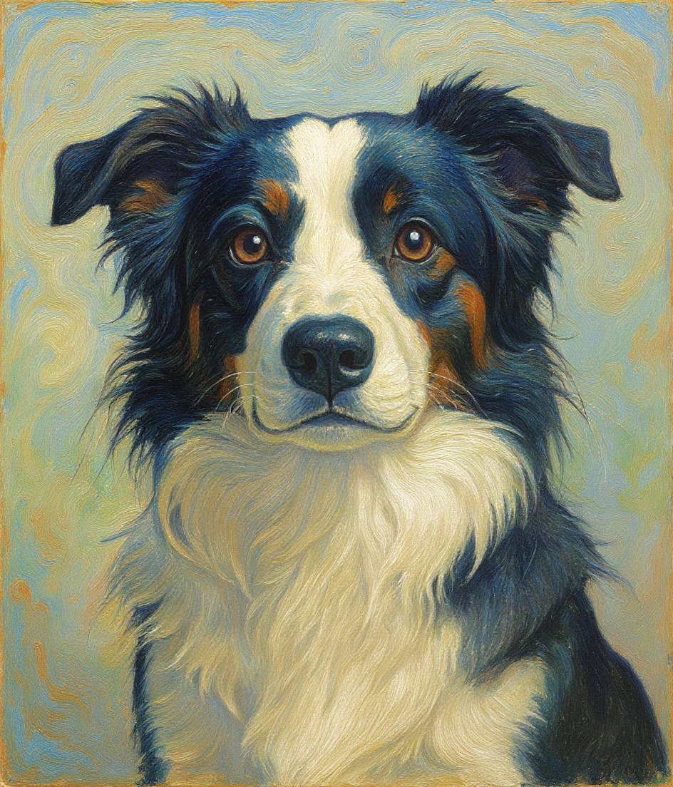 The Collie - Impressionist pet portrait