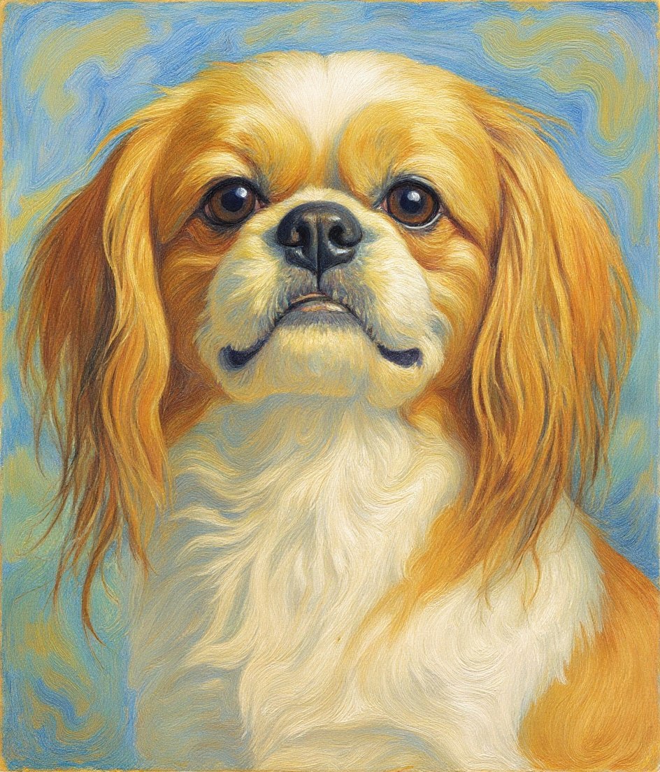 The Shih Tzu - Impressionist pet portrait