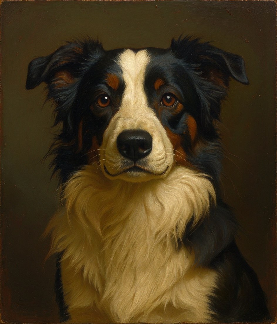 The Collie - Classic Oil pet portrait