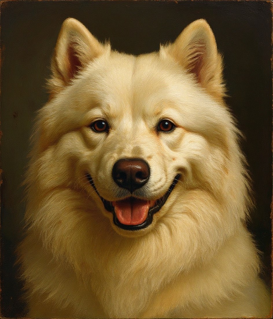 The Samoyed - Classic Oil pet portrait