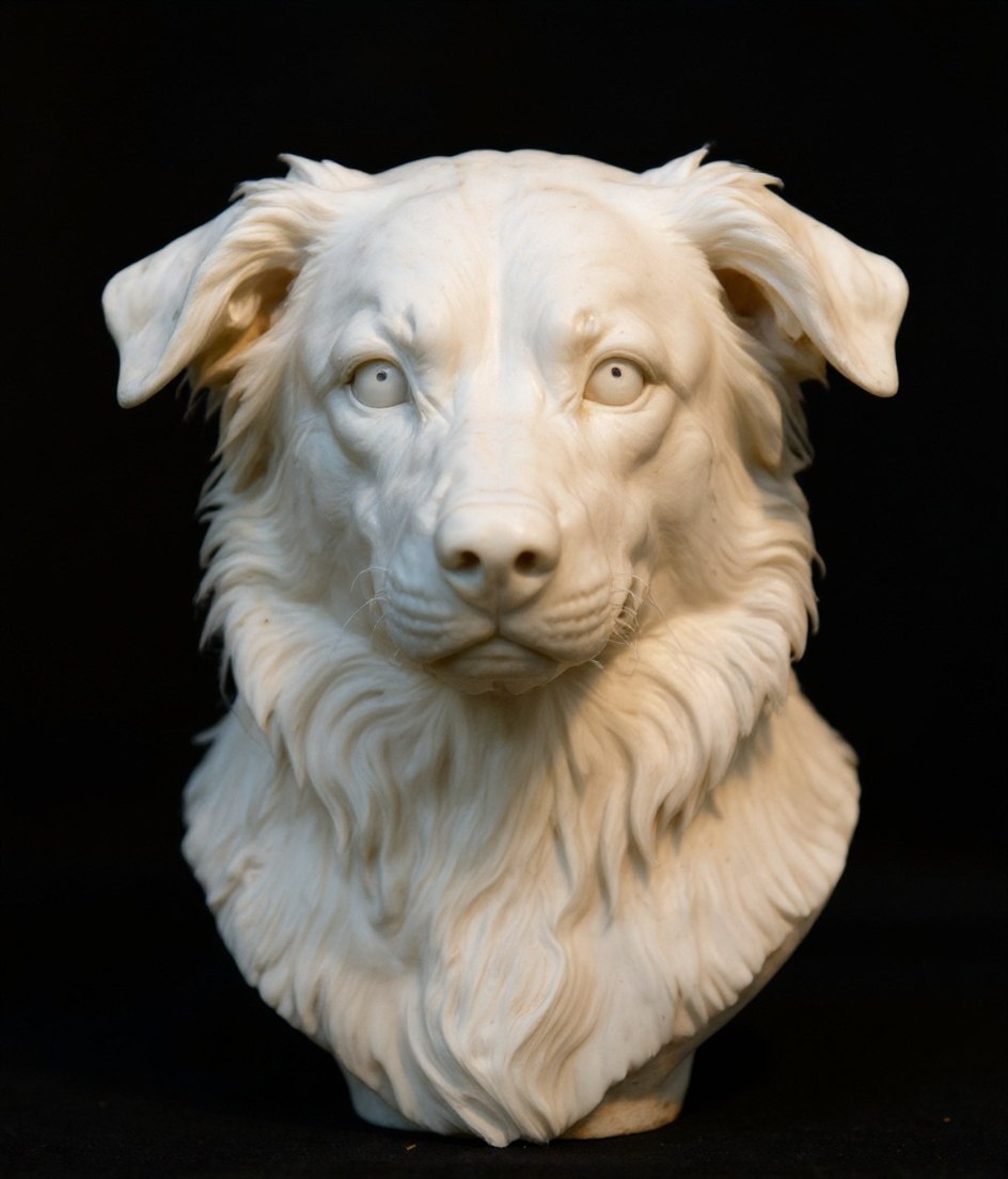 The Aussie - Roman Marble pet portrait