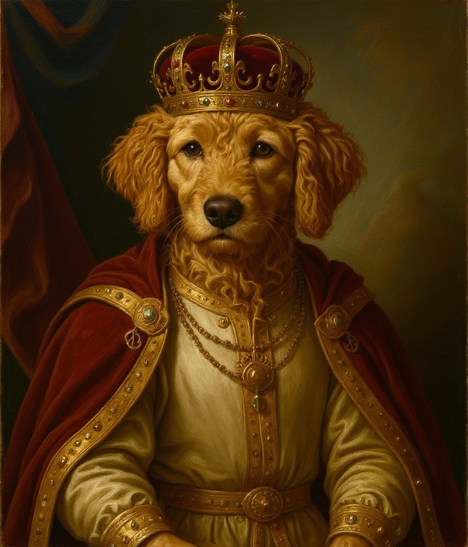 The Doodle - Royal Renaissance pet portrait
