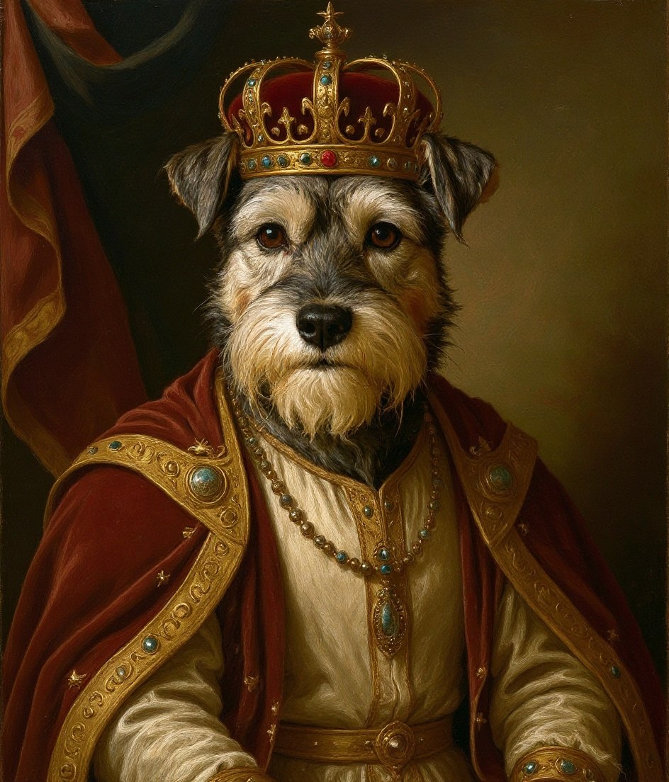 The Schnauzer - Royal Renaissance pet portrait