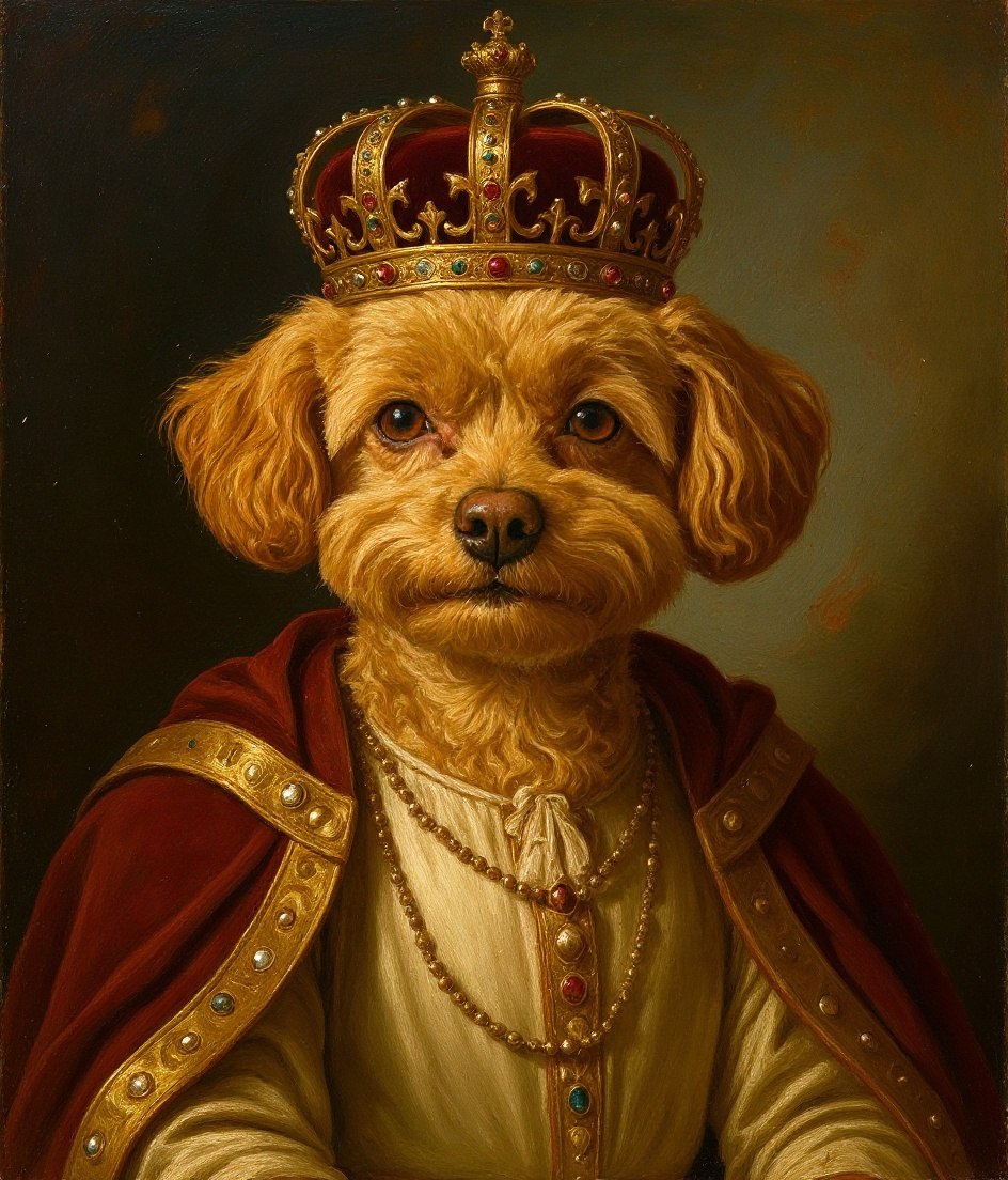 The Toy Poodle - Royal Renaissance pet portrait