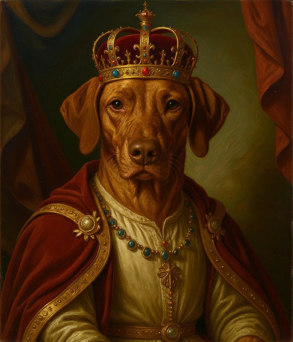 The Vizsla - Royal Renaissance pet portrait