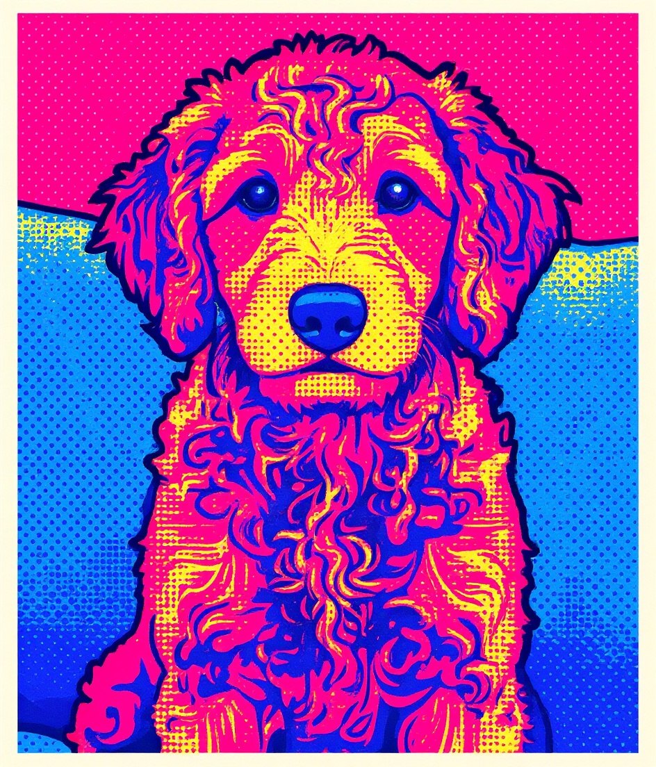 The Doodle - Warhol Pop Art pet portrait