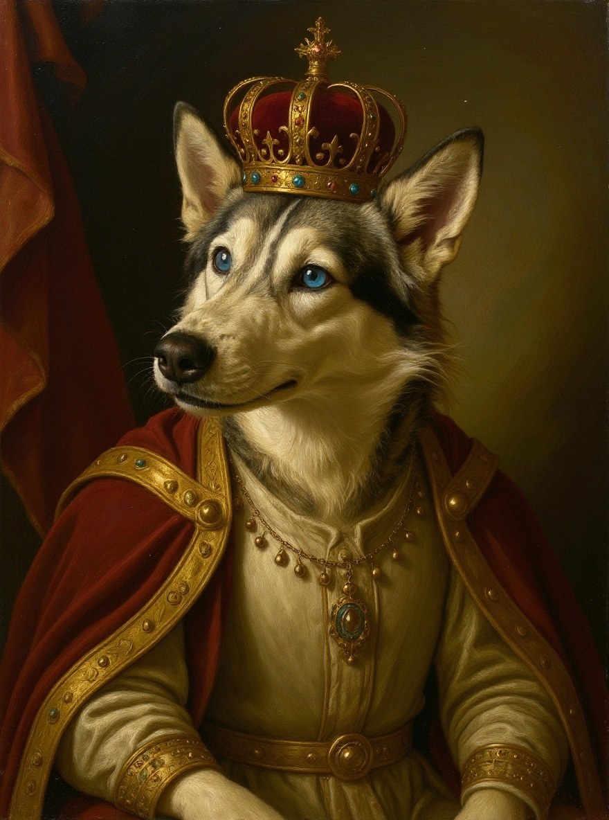 Husky royal portrait