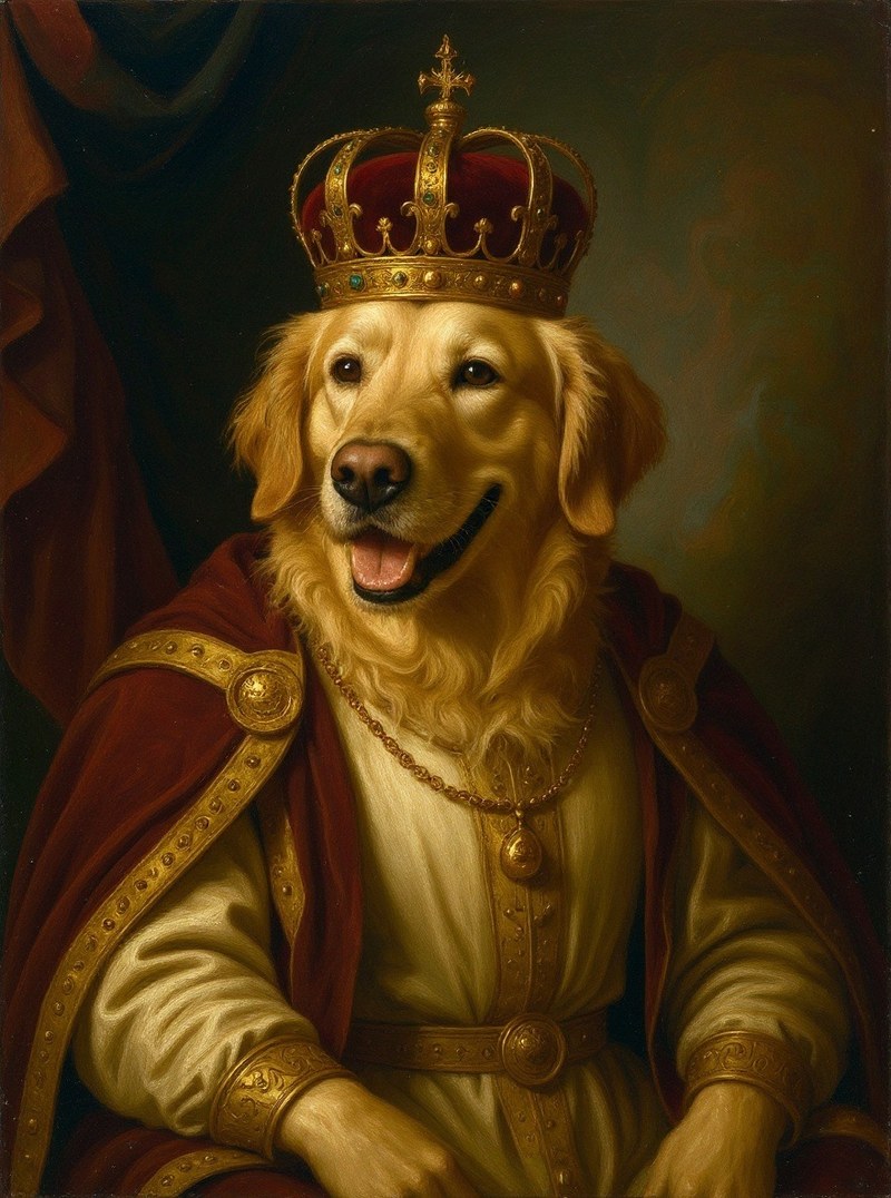 Royal renaissance pet portrait